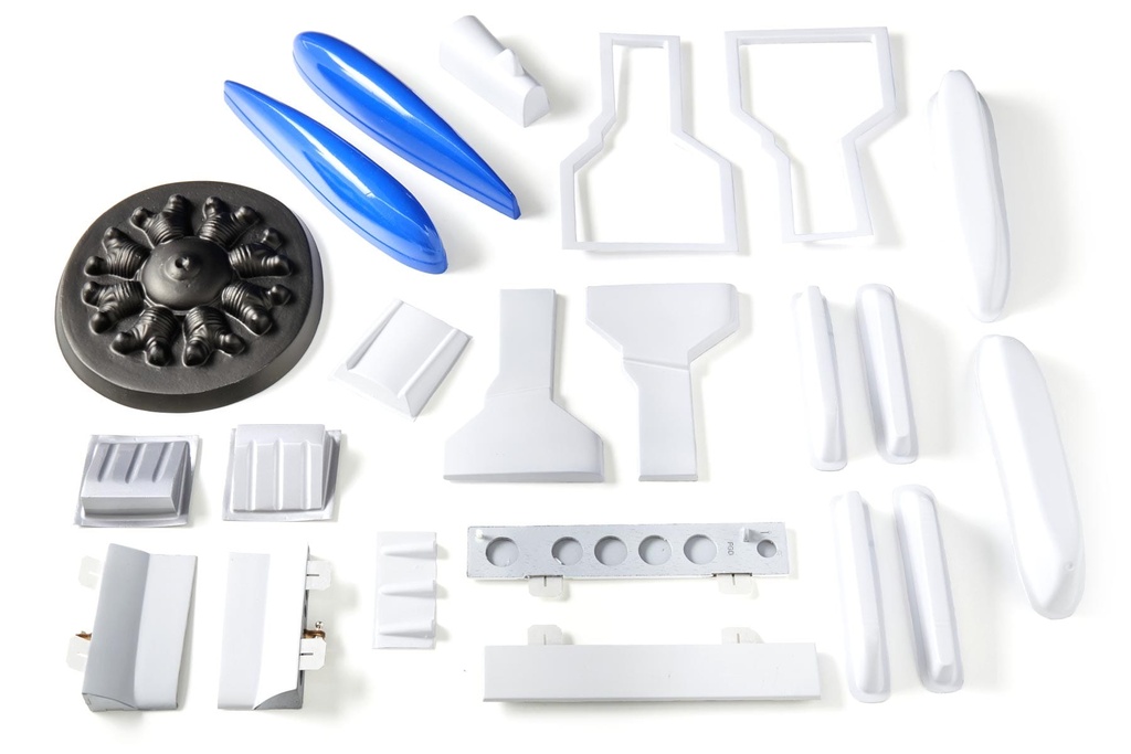 Nexa 1770mm T-28 Trojan Red and White Plastic Parts Set