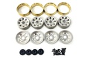 Hobby Plus 1/18 Scale 1.2 Steelie Silver Bead Lock Wheel Set (4)