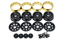 Hobby Plus 1/18 Scale 1.2 Steelie Black Bead Lock Wheel Set (4)