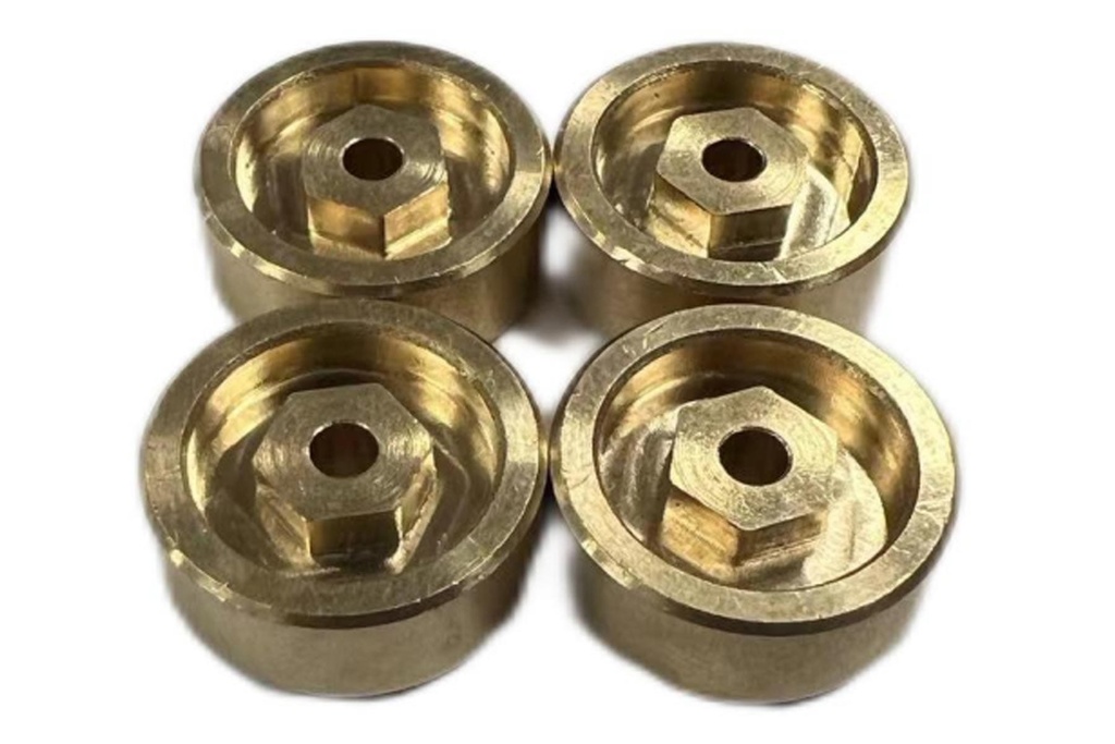 Hobby Plus 1/18 Scale CR18P 11g Machined Brass Wheel Hex Set (4)
