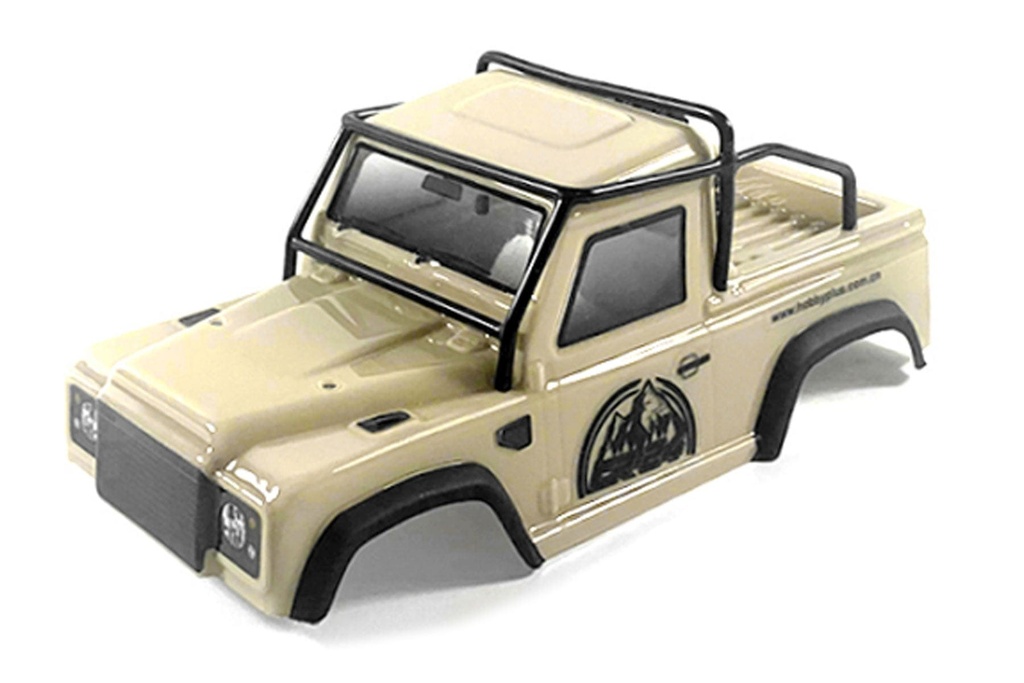 Hobby Plus 1/24 Scale Defender Bronze Truck Cab Body with Roll Cage Set