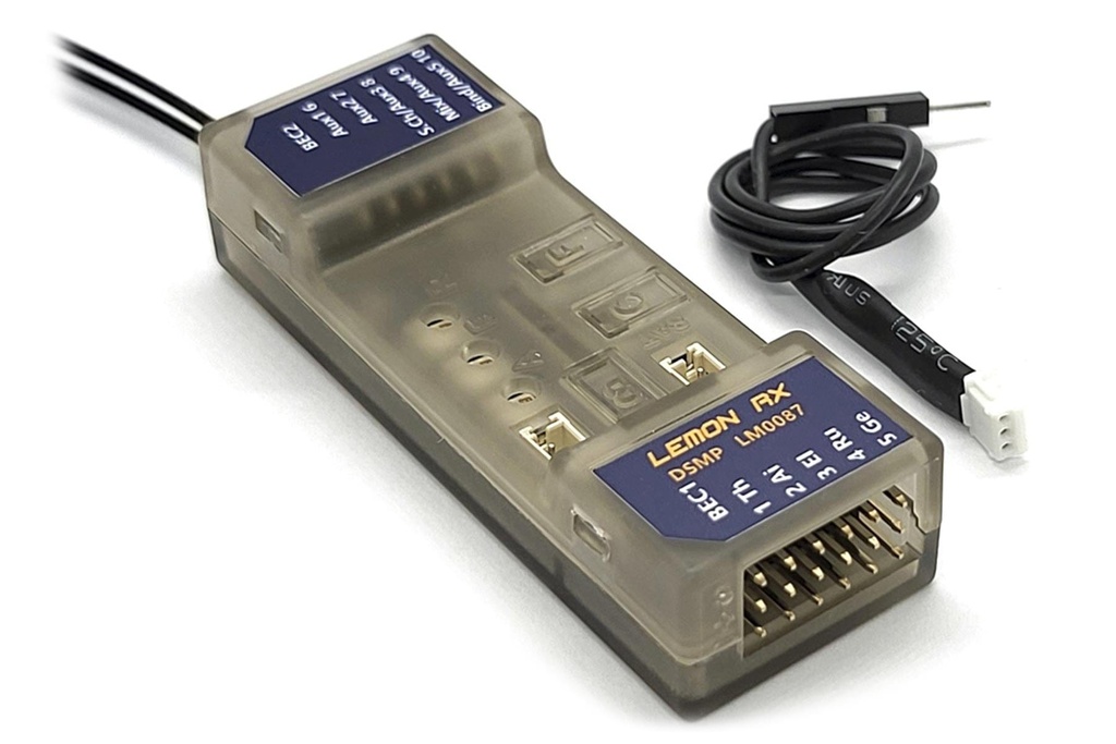 Lemon 10-Channel DSMX Compatible Telemetry Receiver with Gen 2.1 Gyro Stabilization