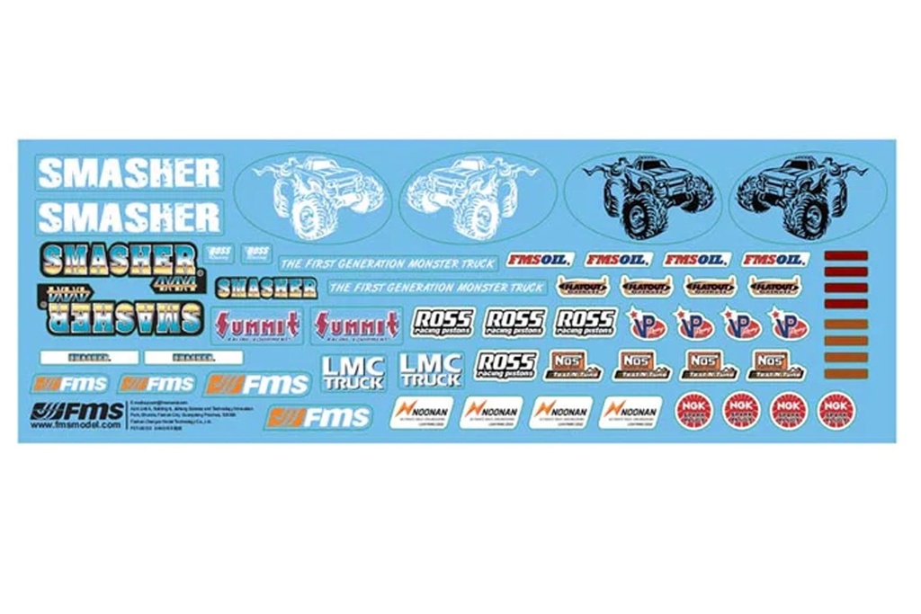 FMS FCX24 Smasher Decal Sheet