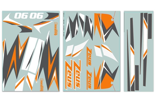 [FJ3201207] Freewing 90mm EDF Zeus Decal Set - Orange