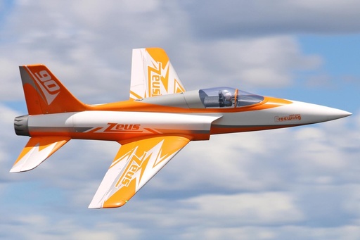 [FJ32012P] Freewing Zeus Orange 90mm 6S EDF Sport Jet - PNP