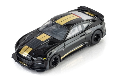 [AFX22082] AFX Mega G+ HO Scale 2022 Shelby Mustang GT350H Black/Gold Slot Car