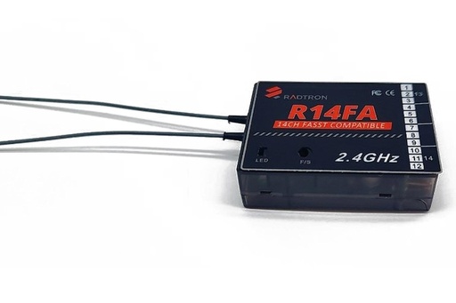 [RAD6010-206] Radtron R14FA 14-Channel Futaba FASST Compatible Receiver