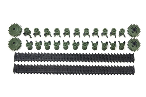 [TDE1005-106] Tongde 1/16 Scale Churchill Mk. VII Plastic Tracks, Sprockets, Drive Wheels, and Road Wheels Set