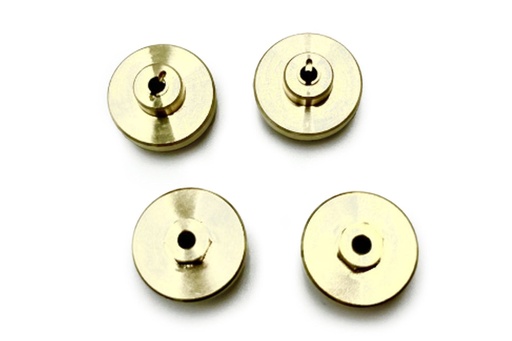 [HBP240387] Hobby Plus 1/18 Scale Optional Brass +10mm Wheel Hex Set (4)