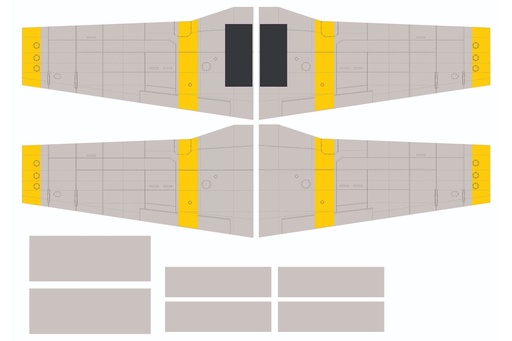 [NXA1058-108] Nexa 1540mm P-51B Tuskegee Airmen Covering Set (Wing)