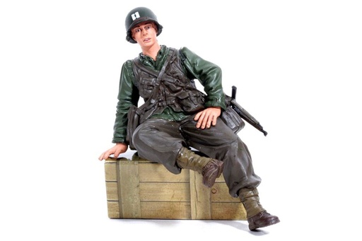 [TOR222285124] Torro 1/16 Scale Figure U.S. Captain Infantry Sitting