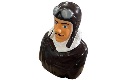 [BHM1012-108] Black Horse 96mm (3.8") WWII Pilot Figure - Brown