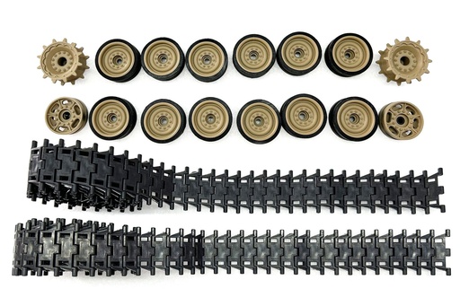 [TDE1004-106] Tongde 1/16 Scale US M2A2 Bradley Plastic Tracks, Sprockets, Drive Wheels, and Road Wheels Set