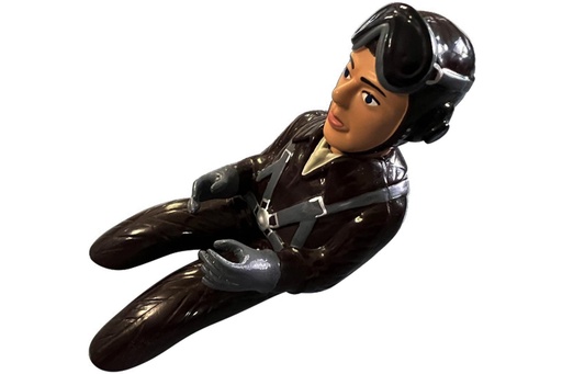 [BHM1018-108] Black Horse 141mm (5.6") WWII Pilot Figure - Brown