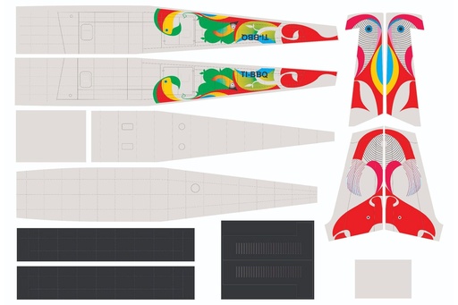 [NXA1004-208] Nexa 1870mm DHC-6 Twin Otter Nature Air Covering Set (Fuselage and Tail)