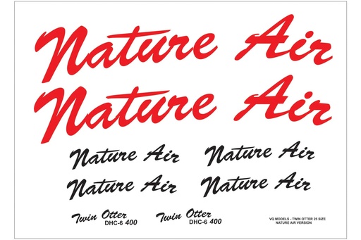 [NXA1004-206] Nexa 1870mm DHC-6 Twin Otter Nature Air Decal Set