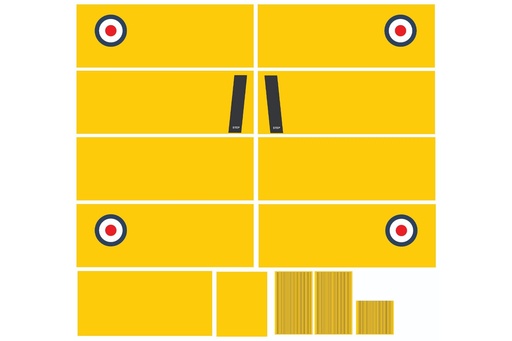 [NXA1003-308] Nexa 1400mm DH.82 Tiger Moth Yellow Covering Set (Wing)