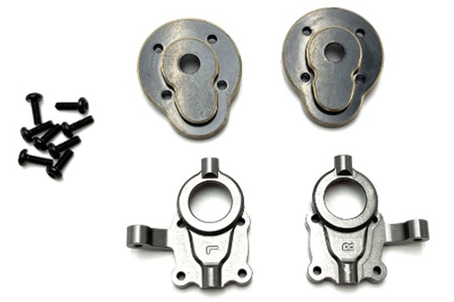 [HBP240391] Hobby Plus 1/18 Scale EVO Pro Machined Aluminum V2 Front Portal Hub Set