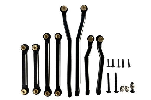 [HBP240349] Hobby Plus 1/18 Scale 8 pc. Black Aluminum High Clearance Link Set