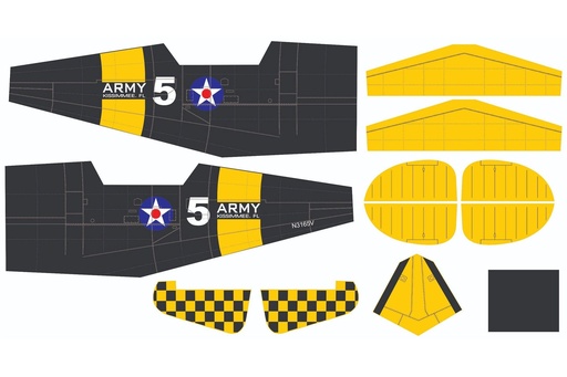 [NXA1062-107] Nexa 1540mm AT-6 Texan Black Covering Set (Fuselage and Tail)