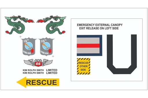 [NXA1056-205] Nexa 1770mm T-28 Trojan Silver Decal Set
