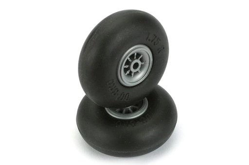 [DUB275R] Du-Bro 69.8mm (2.75") x 23mm Low Bounce Smooth PVC Wheels for 4mm Axle (2 Pack)