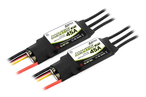 [ZTW6003-005] ZTW Mantis G2 45A ESC with 4A SBEC Multi-Pack (2 ESCs)