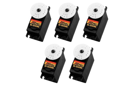 [HRC6005-032] Hitec HS-5645MG 60g Digital High Torque Ball Bearing Metal Gear Standard Servo Multi-Pack (5 Servos)