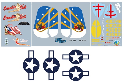 [FLW3061107] FlightLine 1600mm B-25J Mitchell Decal Set