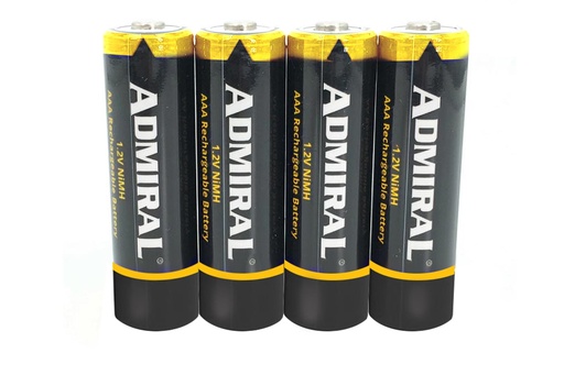[ADM6025-005] Admiral 750mAh 1.2V NiMH AAA Rechargeable Batteries (4 Pack)