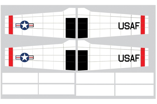 [NXA1056-108] Nexa 1770mm T-28 Trojan Red and White Covering Set - Wing