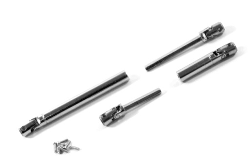 [HBP240074] Hobby Plus 1/24 and 1/18 Scale Steel U-Joint Drive Shaft Set (2)