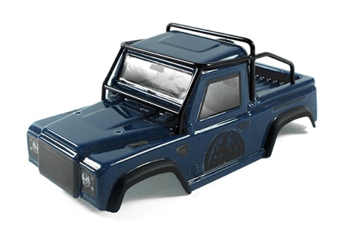 [HBP240135] Hobby Plus 1/24 Scale Defender Blue Truck Cab Body with Roll Cage Set