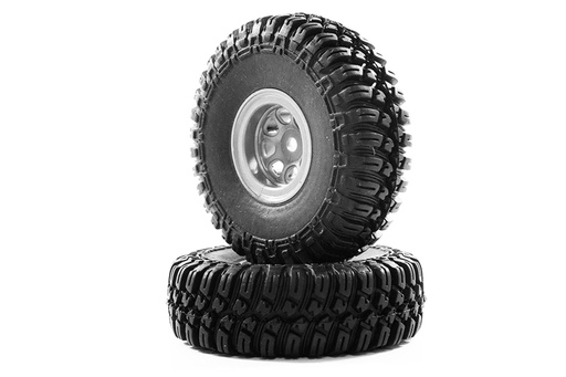 [HBP240057] Hobby Plus 1/18 Scale 1.0" T-Finder A/T Wheel/Tire Set (4)