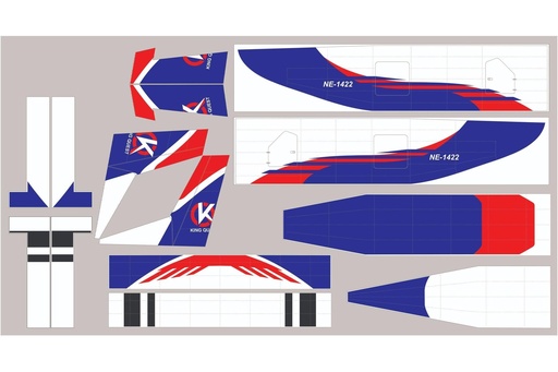 [NXA1052-108] Nexa 2210mm King Quest Kodiak Covering Set (Fuselage and Tail)